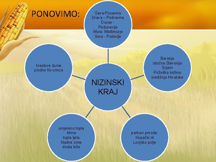 PONOVIMO: Sava-Posavina Drava – Podravina Dunav Podunavlje Mura- Međimurje Ilova - Poilovlje hrastove šume