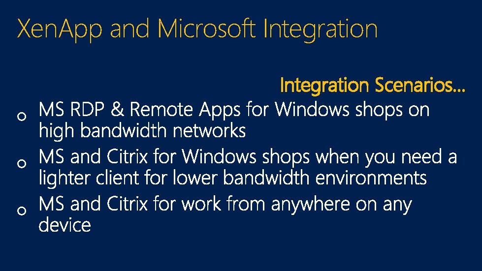 Xen. App and Microsoft Integration Scenarios… 