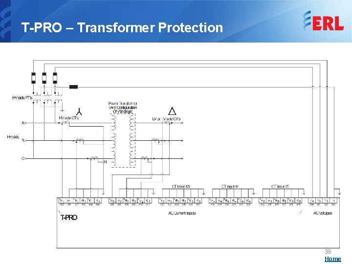 T-PRO – Transformer Protection 39 Home 