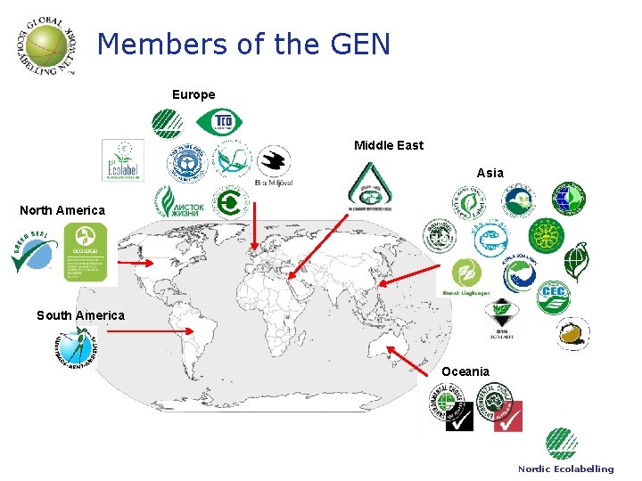 Members of the GEN Europe Middle East Asia North America South America Oceania Nordic