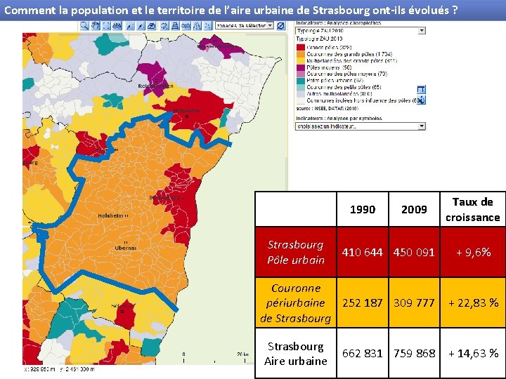 Comment la population et le territoire de l’aire urbaine de Strasbourg ont-ils évolués ?