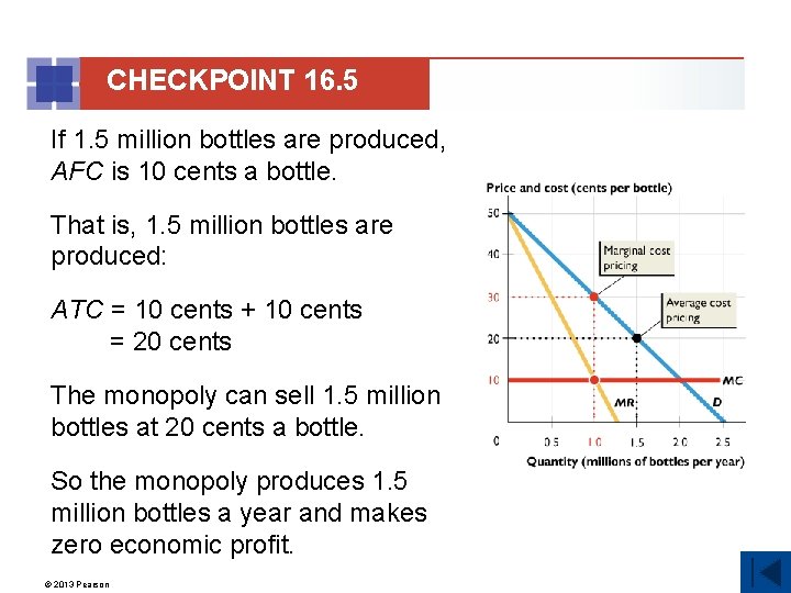 CHECKPOINT 16. 5 If 1. 5 million bottles are produced, AFC is 10 cents