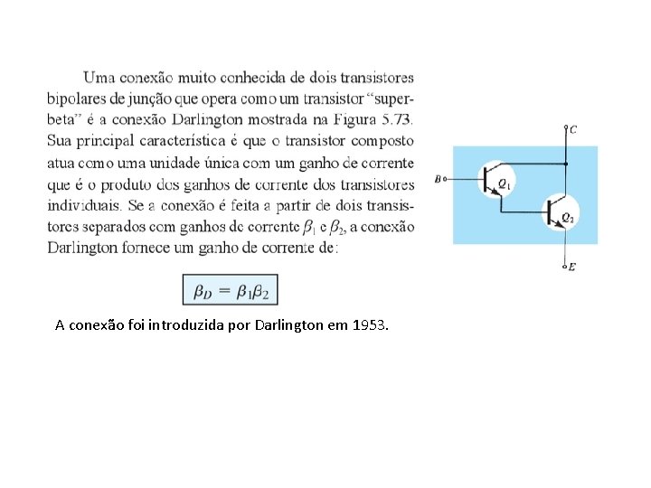 A conexão foi introduzida por Darlington em 1953. 