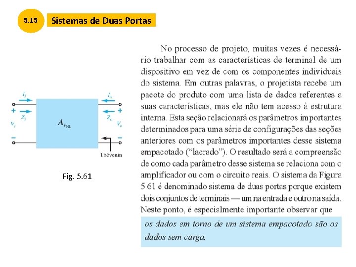 5. 15 Sistemas de Duas Portas Fig. 5. 61 