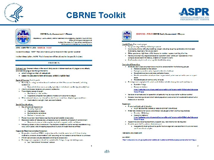 CBRNE Toolkit (3) ASPR: Resilient People. Healthy Communities. A Nation Prepared. 35 