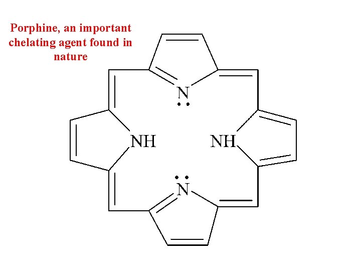 Porphine, an important chelating agent found in nature 