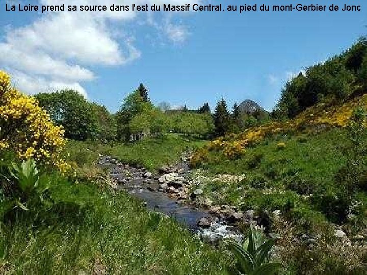 La Loire prend sa source dans l'est du Massif Central, au pied du mont-Gerbier