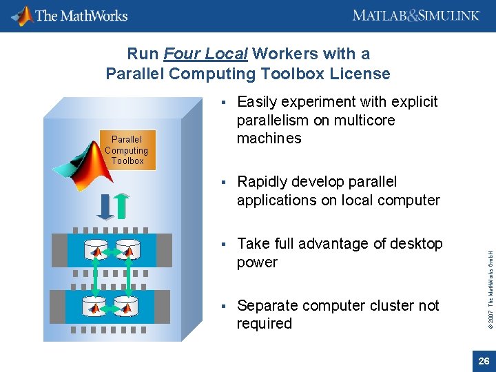  Easily experiment with explicit parallelism on multicore machines Rapidly develop parallel applications on