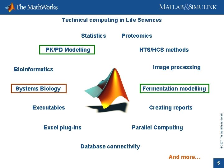 Technical computing in Life Sciences Statistics PK/PD Modelling Proteomics HTS/HCS methods Image processing Bioinformatics