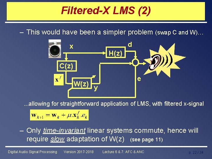 Filtered-X LMS (2) – This would have been a simpler problem (swap C and