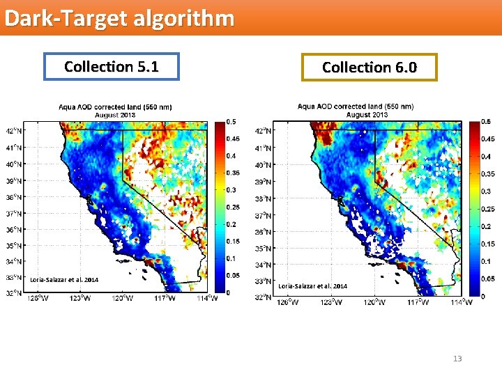 Dark-Target algorithm Collection 5. 1 Loria-Salazar et al. 2014 Collection 6. 0 Loria-Salazar et