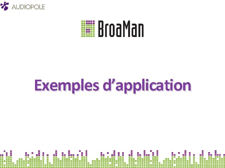 Exemples d’application 