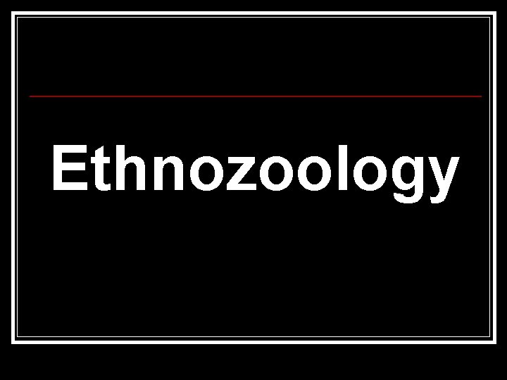 Ethnozoology 