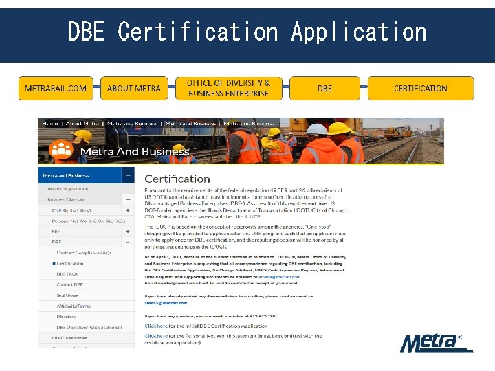 DBE Certification Application 