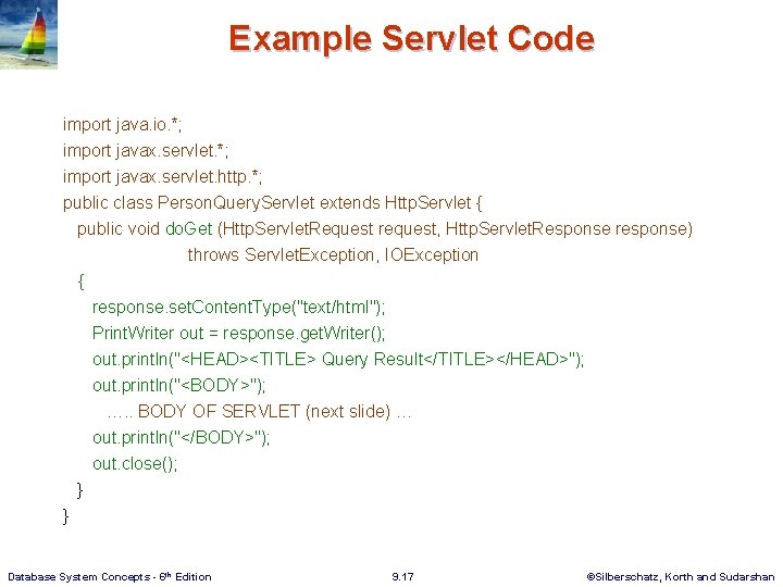 Example Servlet Code import java. io. *; import javax. servlet. http. *; public class Example Servlet Code import java. io. *; import javax. servlet. http. *; public class