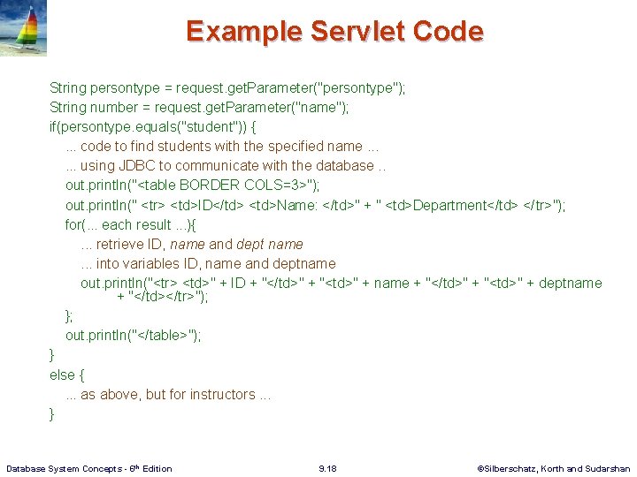 Example Servlet Code String persontype = request. get. Parameter("persontype"); String number = request. get. Example Servlet Code String persontype = request. get. Parameter("persontype"); String number = request. get.