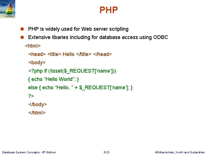 PHP n PHP is widely used for Web server scripting n Extensive libaries including PHP n PHP is widely used for Web server scripting n Extensive libaries including