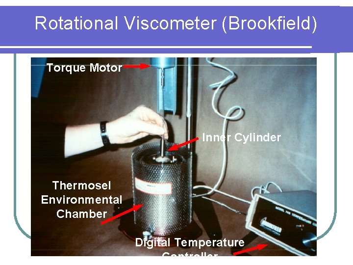 Rotational Viscometer (Brookfield) Torque Motor Inner Cylinder Thermosel Environmental Chamber Digital Temperature Controller 
