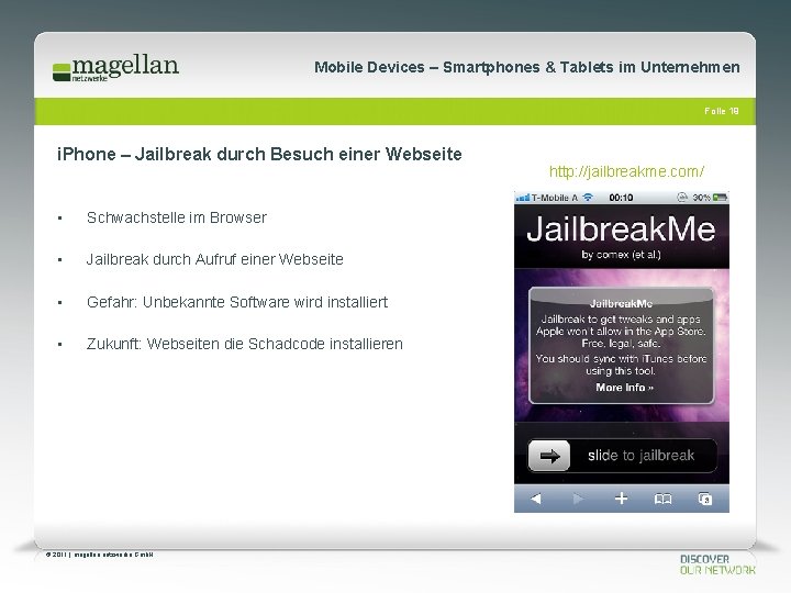 Mobile Devices – Smartphones & Tablets im Unternehmen Folie 19 i. Phone – Jailbreak