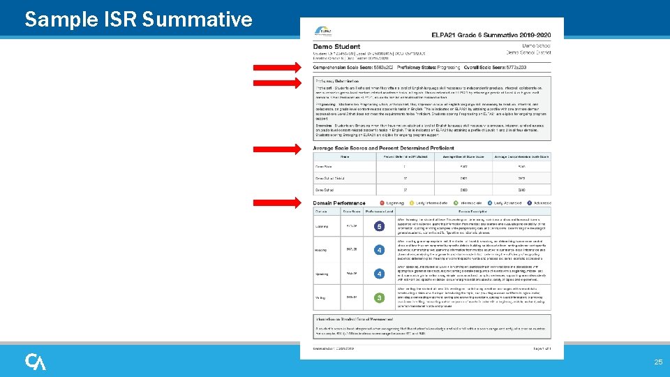 Sample ISR Summative 25 