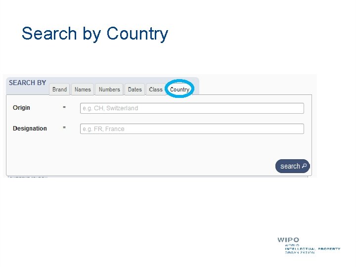 Search by Country 