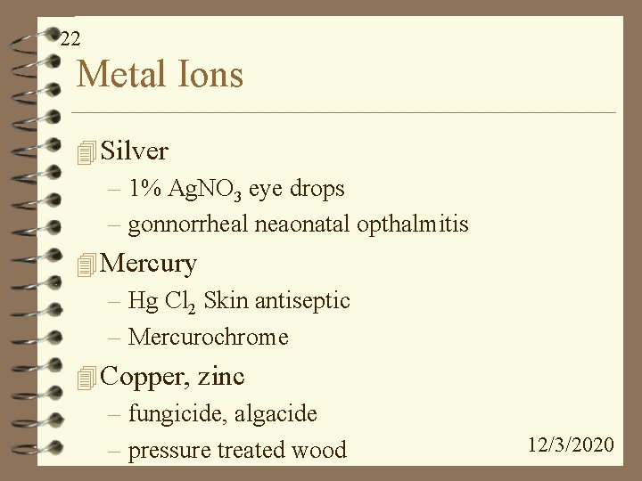 22 Metal Ions 4 Silver – 1% Ag. NO 3 eye drops – gonnorrheal