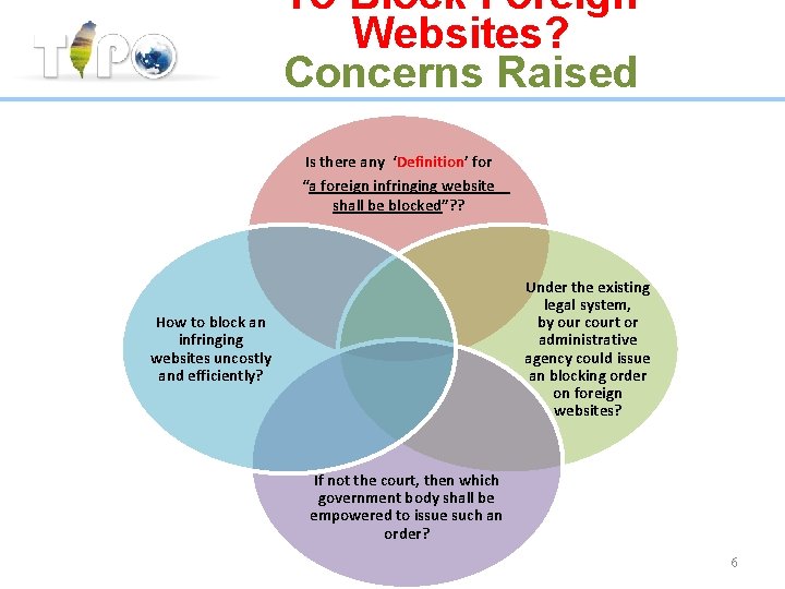 To Block Foreign Websites? Concerns Raised Is there any ‘Definition’ for “a foreign infringing