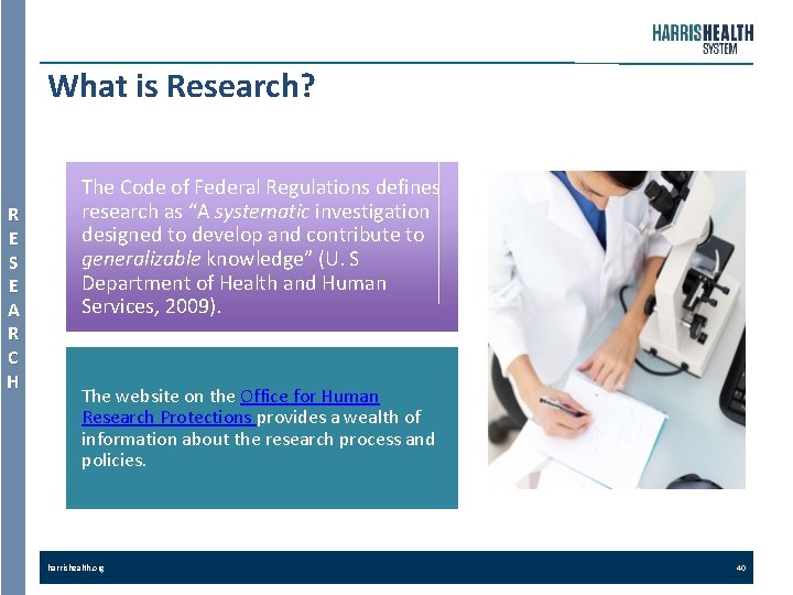What is Research? R E S E A R C H The Code of
