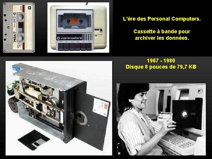 L'ère des Personal Computers. Cassette à bande pour archiver les données. 1967 - 1980