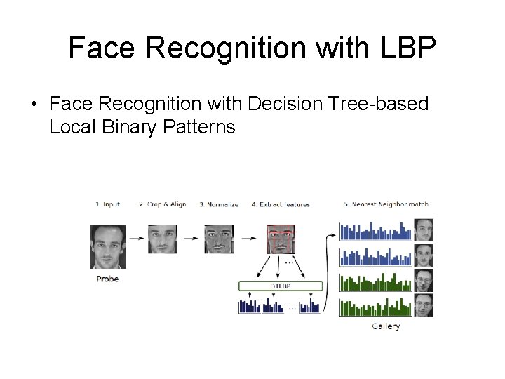 Face Recognition with LBP • Face Recognition with Decision Tree-based Local Binary Patterns 