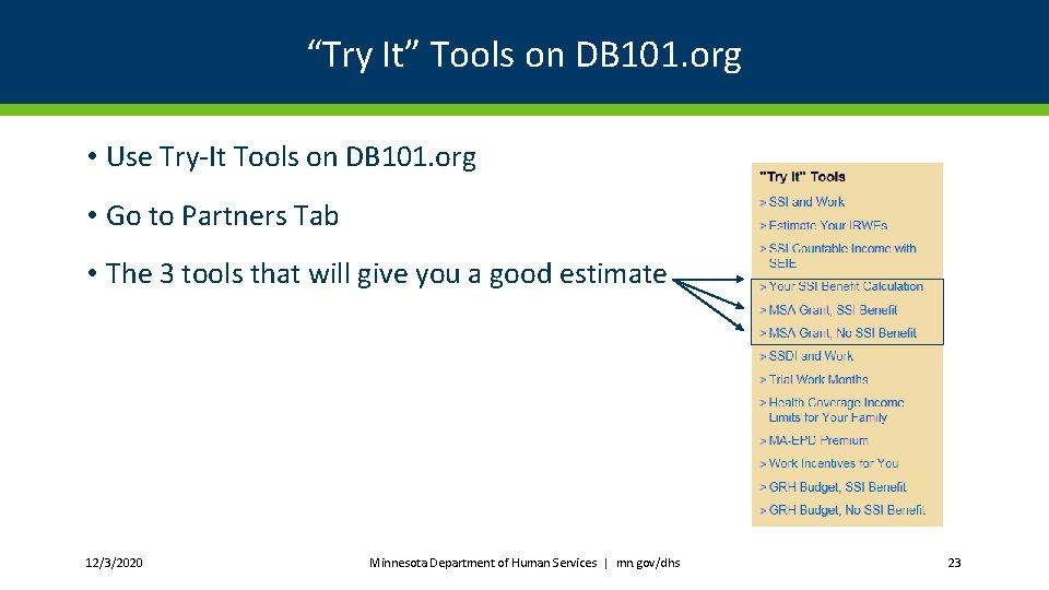 “Try It” Tools on DB 101. org • Use Try-It Tools on DB 101.