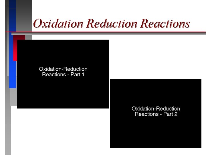 Oxidation Reduction Reactions 