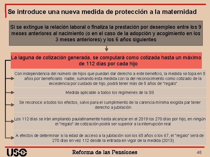 Se introduce una nueva medida de protección a la maternidad Si se extingue la