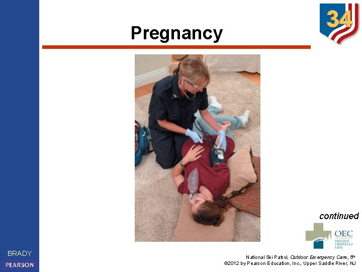 Pregnancy continued BRADY National Ski Patrol, Outdoor Emergency Care, 5 th © 2012 by