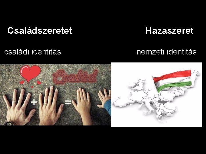 Családszeretet Hazaszeret családi identitás nemzeti identitás 