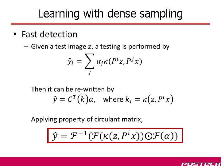 Learning with dense sampling • 