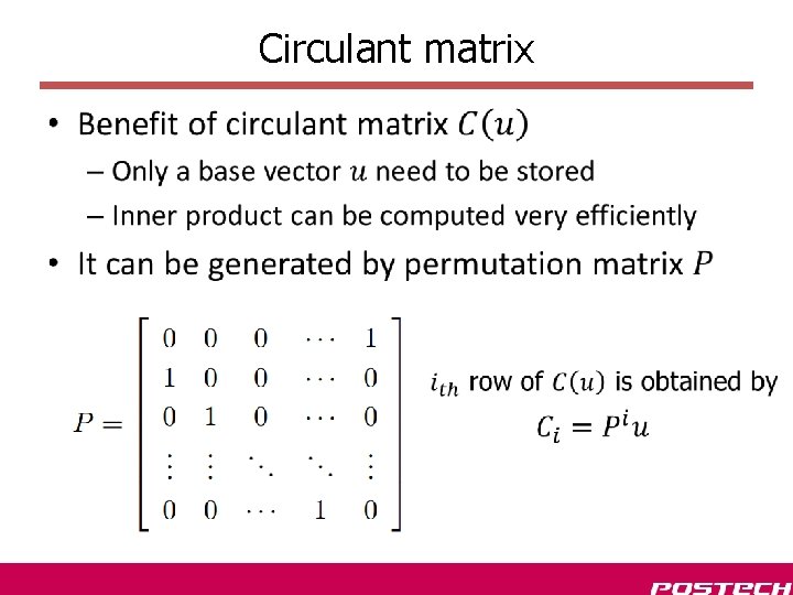 Circulant matrix • 