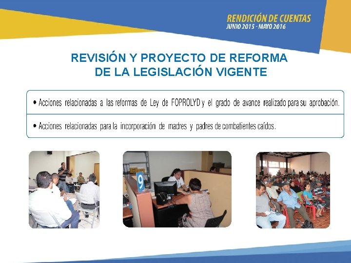 REVISIÓN Y PROYECTO DE REFORMA DE LA LEGISLACIÓN VIGENTE 