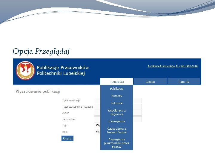 Opcja Przeglądaj 