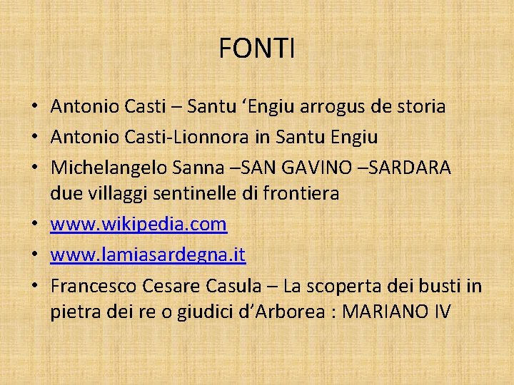 FONTI • Antonio Casti – Santu ‘Engiu arrogus de storia • Antonio Casti-Lionnora in