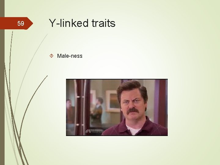 59 Y-linked traits Male-ness 