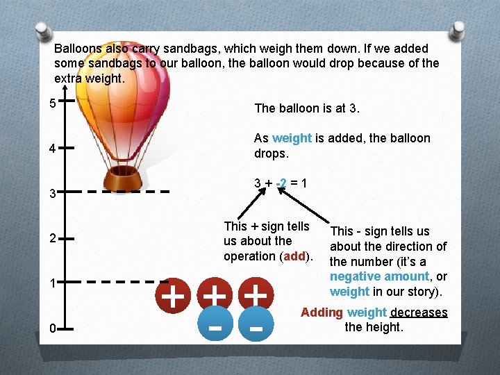 Balloons also carry sandbags, which weigh them down. If we added some sandbags to