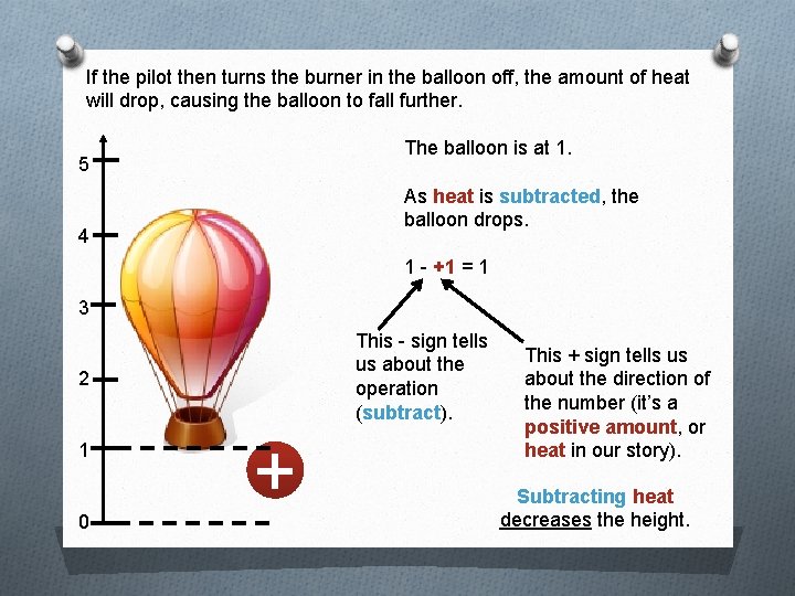 If the pilot then turns the burner in the balloon off, the amount of