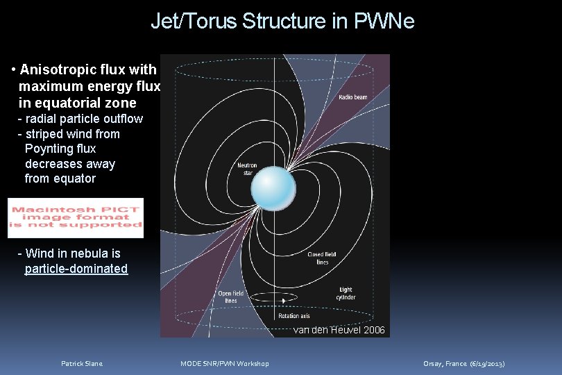 Jet/Torus Structure in PWNe • Anisotropic flux with maximum energy flux in equatorial zone