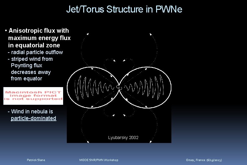 Jet/Torus Structure in PWNe • Anisotropic flux with maximum energy flux in equatorial zone
