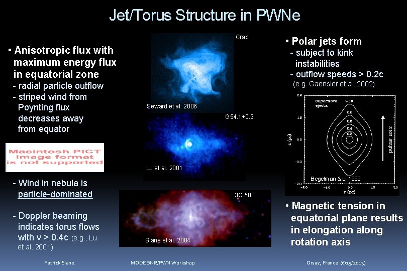 Jet/Torus Structure in PWNe Crab • Anisotropic flux with maximum energy flux in equatorial