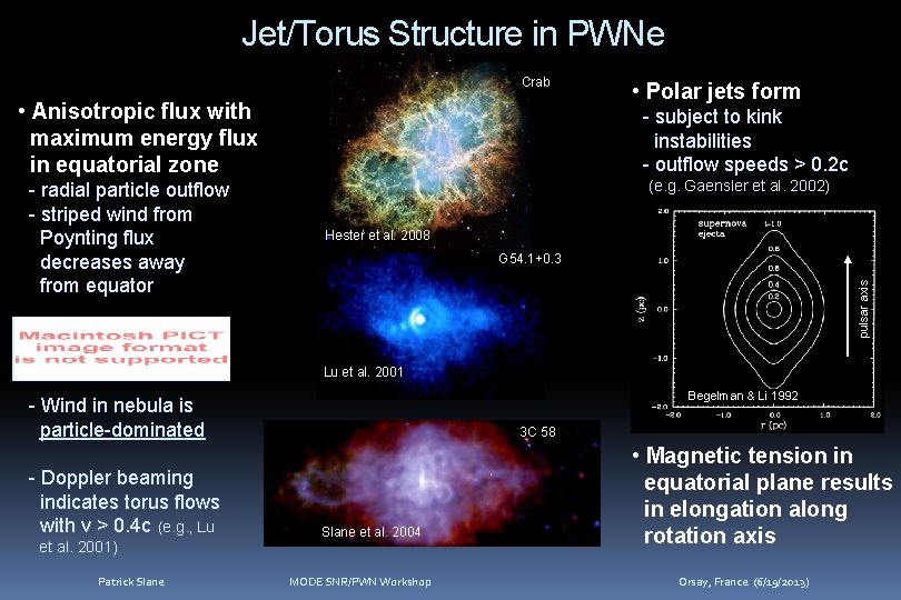 Jet/Torus Structure in PWNe Crab • Anisotropic flux with maximum energy flux in equatorial