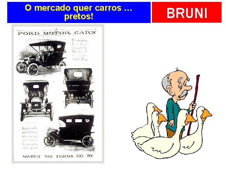 O mercado quer carros … pretos! BRUNI 