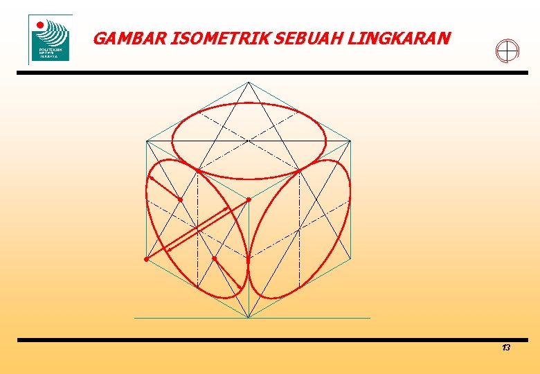 GAMBAR ISOMETRIK SEBUAH LINGKARAN 13 