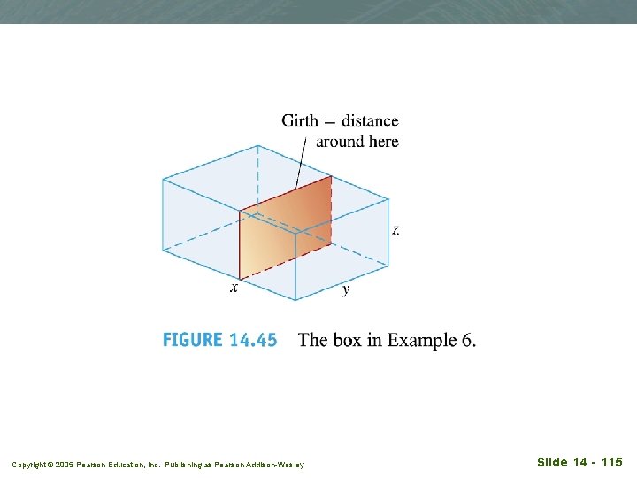 Copyright © 2005 Pearson Education, Inc. Publishing as Pearson Addison-Wesley Slide 14 - 115